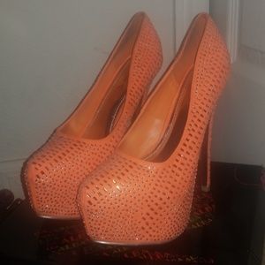 Coral Stileto Heels
